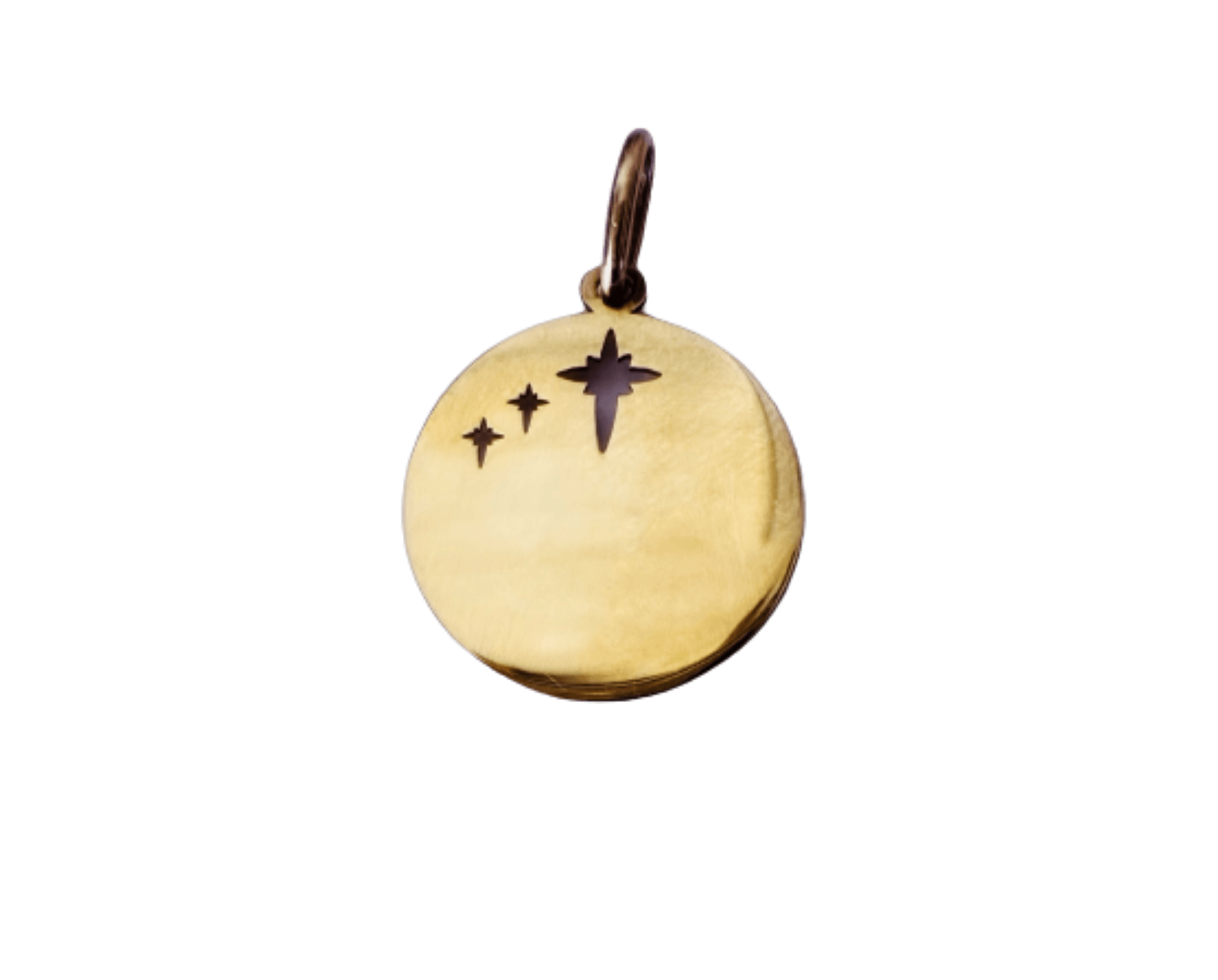 Médaille "Etoile du matin" gravable, ajourée étoiles, en or 18 carats - Maison Gabriel