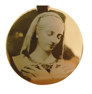 Médaille "Merci" et sa gravure d'image personnalisable, en or jaune 18 carats, finition polie brillante - Maison Gabriel