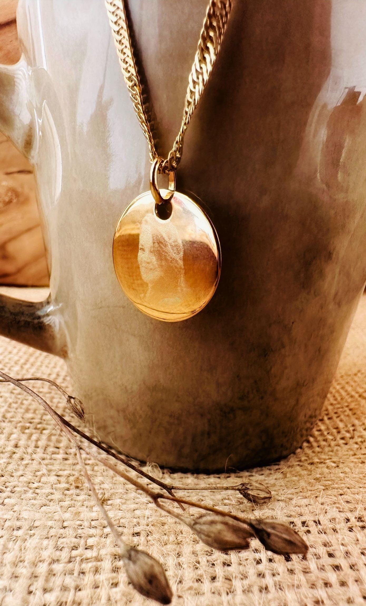 Médaille Gravée Chaine Homme A Graver Pendentif Homme Personnalisé