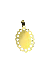 Médaille Miraculeuse à bordures ajourées en pétales gravable en or jaune 18 carats - Maison Gabriel