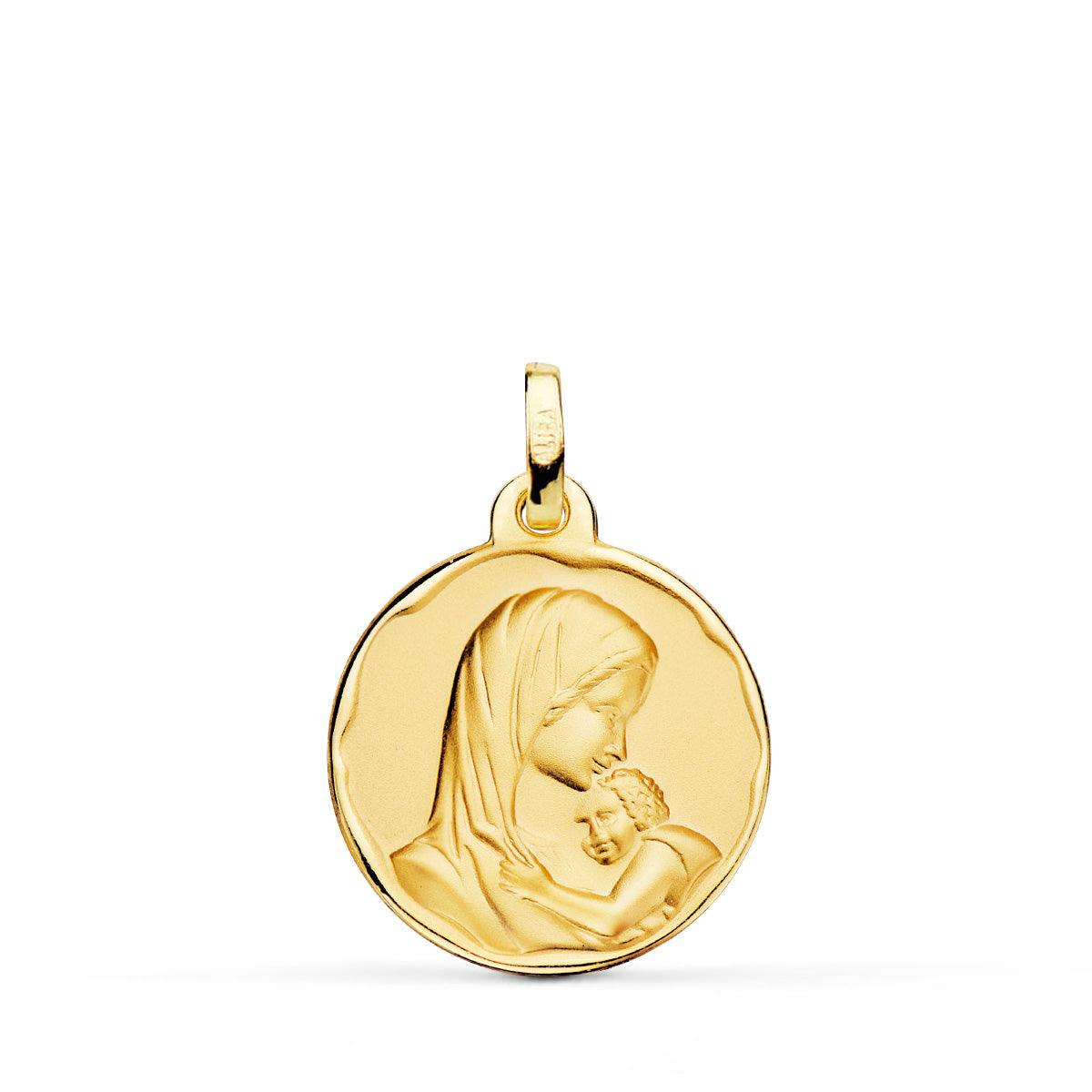 Médaille "Vierge à l'Enfant" en or jaune 18 carats - Maison Gabriel