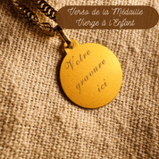 Médaille "Vierge à l'Enfant" en or jaune 18 carats - Maison Gabriel