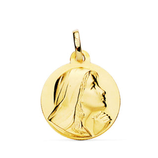 Médaille "Vierge de l'Ecoute" en or jaune 18 carats - Maison Gabriel