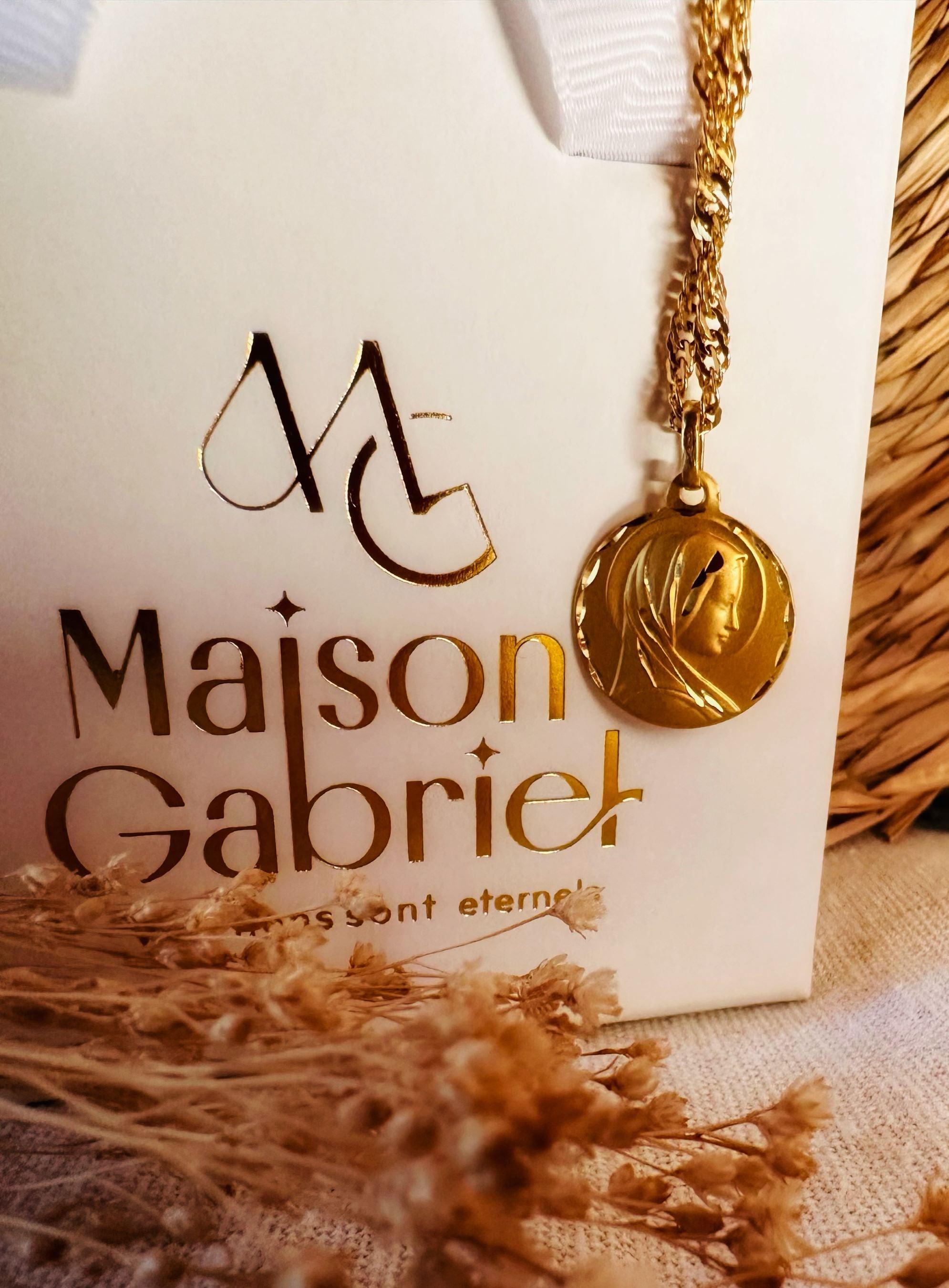 Médaille "Vierge de la Garde" en or jaune 18 carats - Maison Gabriel