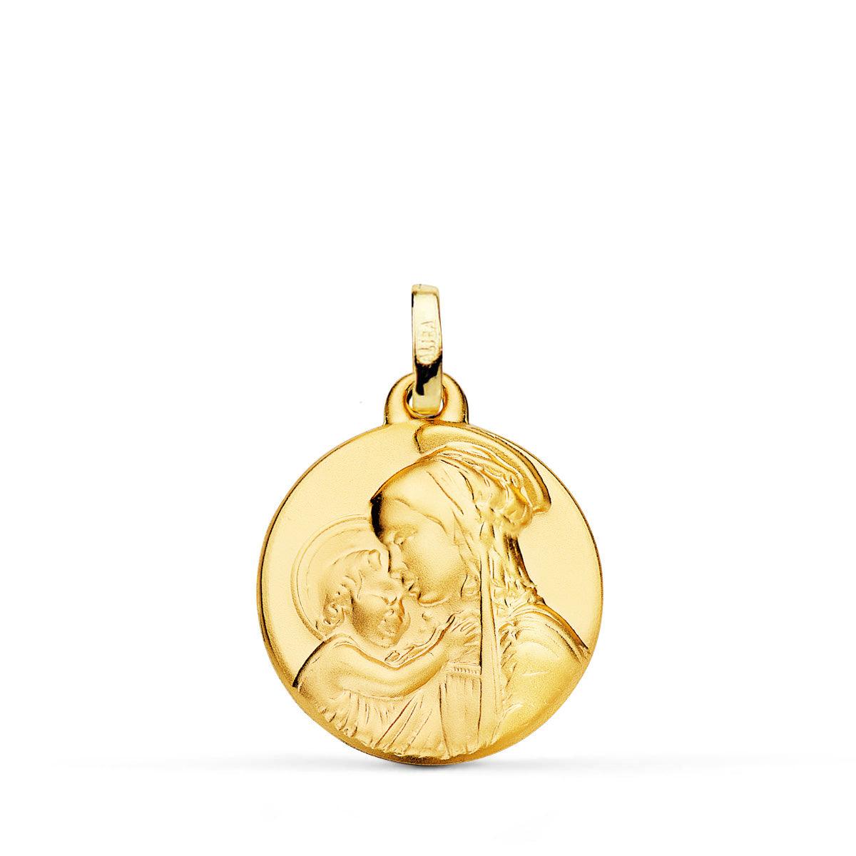 Médaille "Vierge de tendresse" en or jaune 18 carats - Maison Gabriel