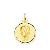 Médaille "Vierge Enfant" biseautée en or jaune 18 carats - Maison Gabriel