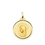 Médaille "Vierge Enfant de la Paix" biseautée en or jaune 18 carats - Maison Gabriel