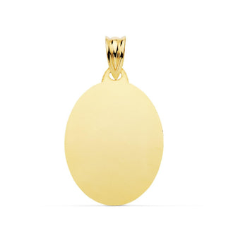 Médaillon ou jeton "Merci" ovale, or jaune 18 carats, finition mate, à graver - Maison Gabriel