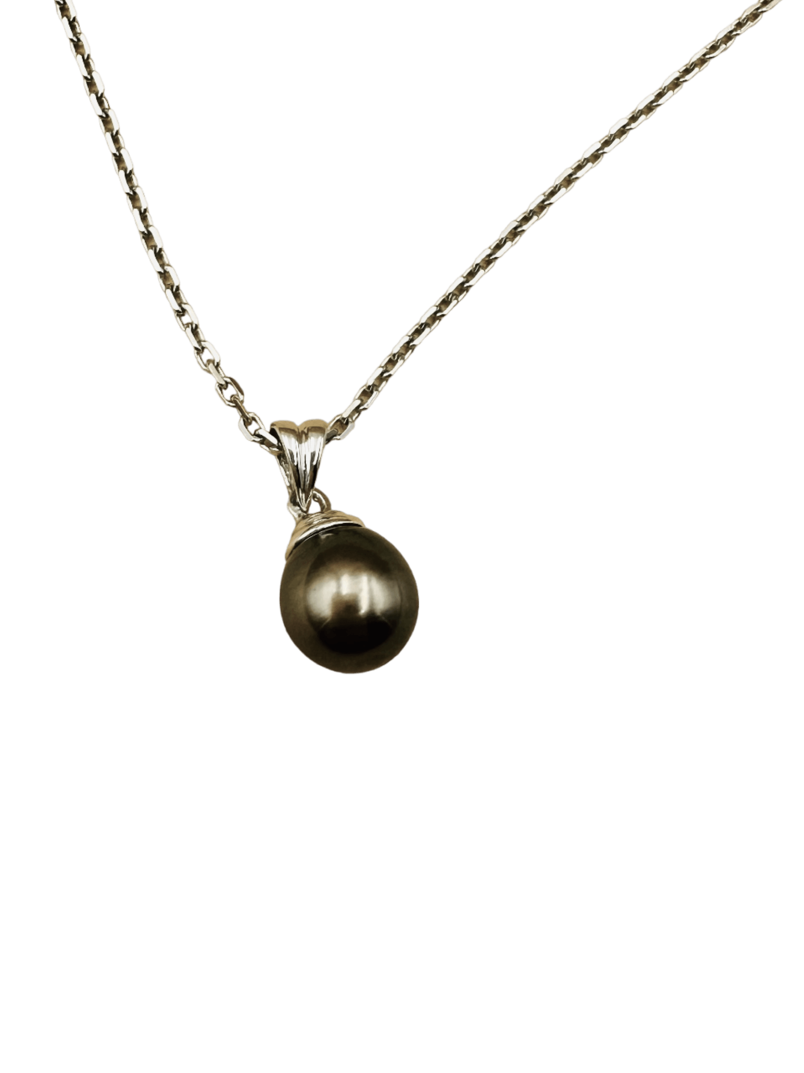 Pendentif "Heremoana", perle de Tahiti poire, bélière en or jaune 18 carats ou en argent 925 - Maison Gabriel