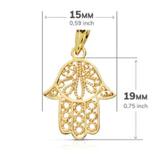 Pendentif Main de Fatima en or jaune 18 carats - Maison Gabriel