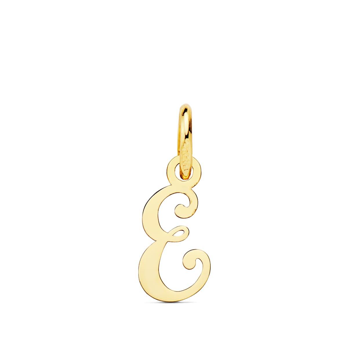 Pendentif ou jeton "Emprunte", lettre (initiale) calligraphiée en or jaune 18 carats - Maison Gabriel