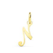 Pendentif ou jeton "Emprunte", lettre (initiale) calligraphiée en or jaune 18 carats - Maison Gabriel