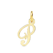 Pendentif ou jeton "Emprunte", lettre (initiale) calligraphiée en or jaune 18 carats - Maison Gabriel