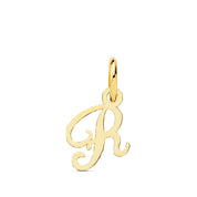 Pendentif ou jeton "Emprunte", lettre (initiale) calligraphiée en or jaune 18 carats - Maison Gabriel