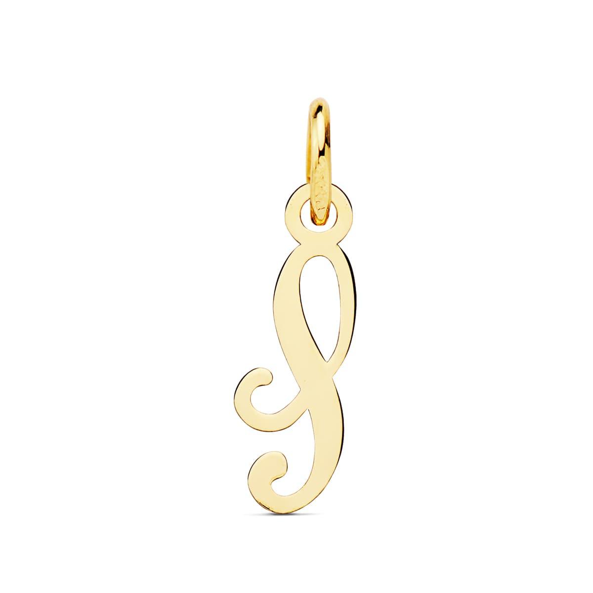 Pendentif ou jeton "Emprunte", lettre (initiale) calligraphiée en or jaune 18 carats - Maison Gabriel