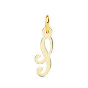 Pendentif ou jeton "Emprunte", lettre (initiale) calligraphiée en or jaune 18 carats - Maison Gabriel