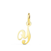 Pendentif ou jeton "Emprunte", lettre (initiale) calligraphiée en or jaune 18 carats - Maison Gabriel