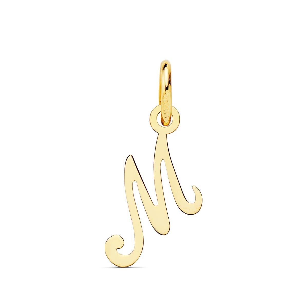 Pendentif ou jeton "Emprunte", lettre calligraphiée en or jaune 18 carats - Maison Gabriel