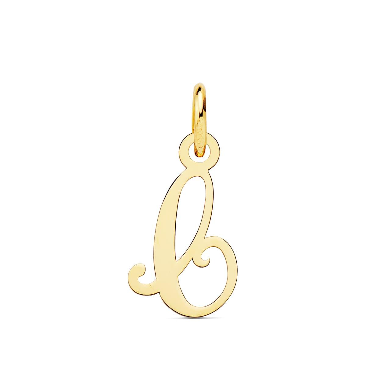 Pendentif ou jeton "Emprunte", lettre (initiale) calligraphiée en or jaune 18 carats - Maison Gabriel