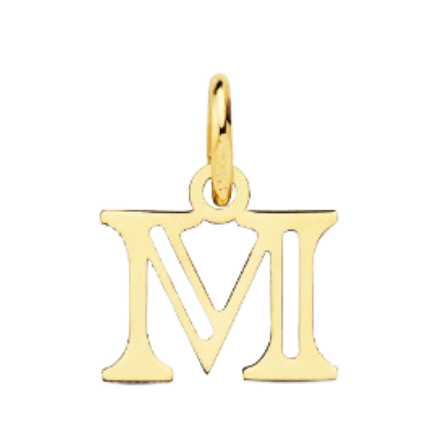 Pendentif ou jeton "Sigma", lettre majuscule ajourée en or 18 carats - Maison Gabriel