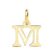 Pendentif ou jeton "Sigma", lettre majuscule ajourée en or 18 carats - Maison Gabriel