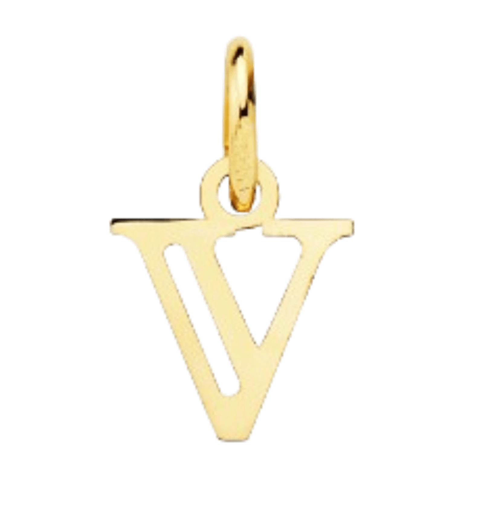 Pendentif ou jeton "Sigma", lettre majuscule ajourée en or 18 carats - Maison Gabriel