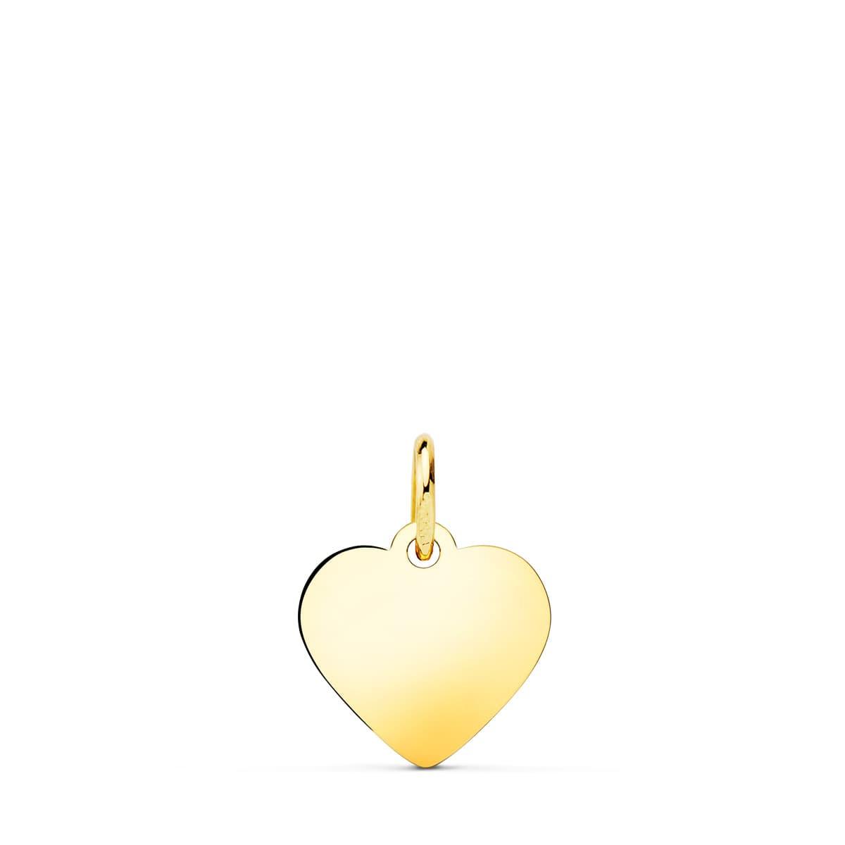 Pendentif ou jeton "Tendre cœur" en or jaune 18 carats, finition polie brillante - Maison Gabriel