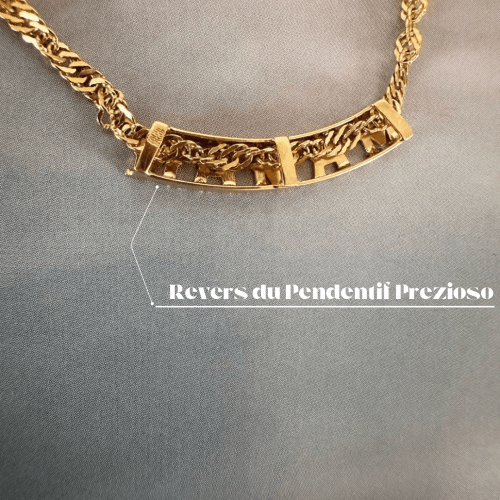 Pendentif "Prezioso", personnalisable de 3 à 10 lettres, en or 18 carats - Maison Gabriel