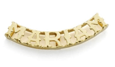 Pendentif "Prezioso", personnalisable de 3 à 10 lettres, en or 18 carats - Maison Gabriel