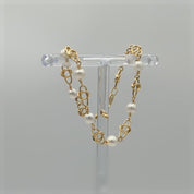 Bracelet "Grâce" en or jaune 18 carats et perles rondes de culture