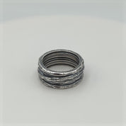 Bague "Racines" sculptée en lianes, finition mate, en argent 925