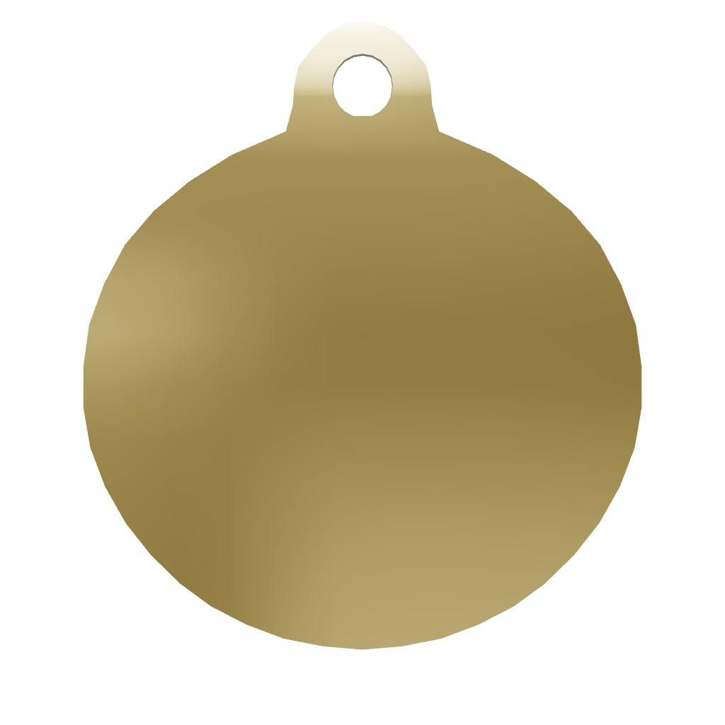 Médaille ou jeton "Merci" à graver, en or jaune 18 carats finition mate ou polie brillante